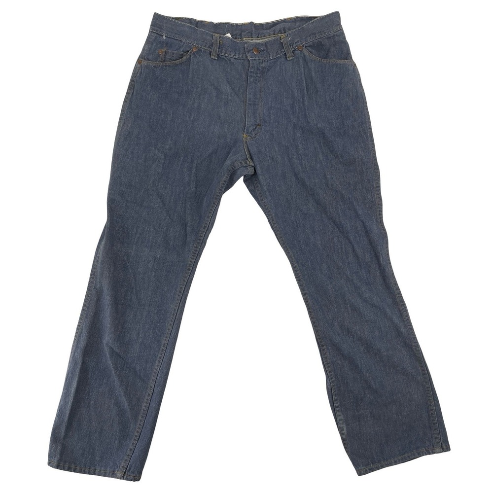 Roebucks Men's Jeans Straight Leg Blue Denim Vintage 1970s 40x30